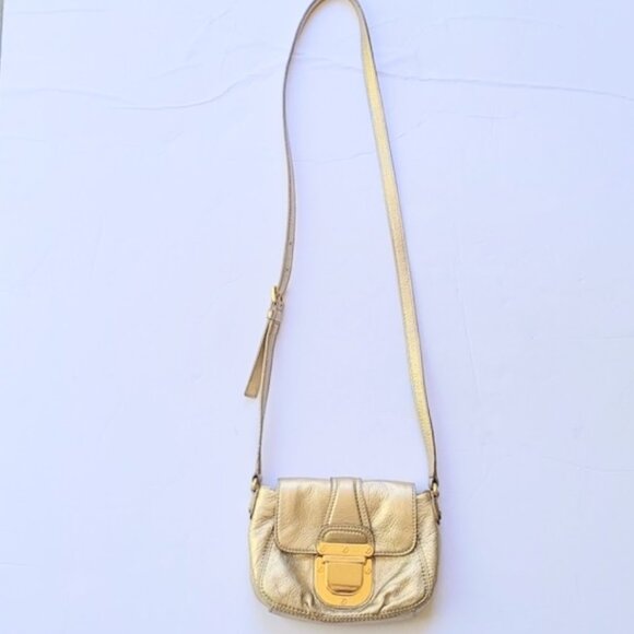 MICHAEL Michael Kors Bridgette Gold Leather Crossbody Bag - Picture 4 of 10